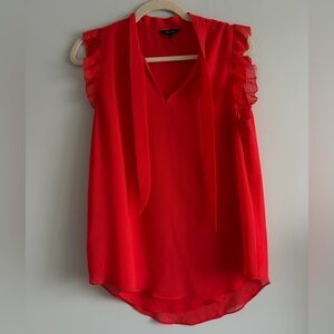 RW&CO Tie Neck Blouse - Bright Red